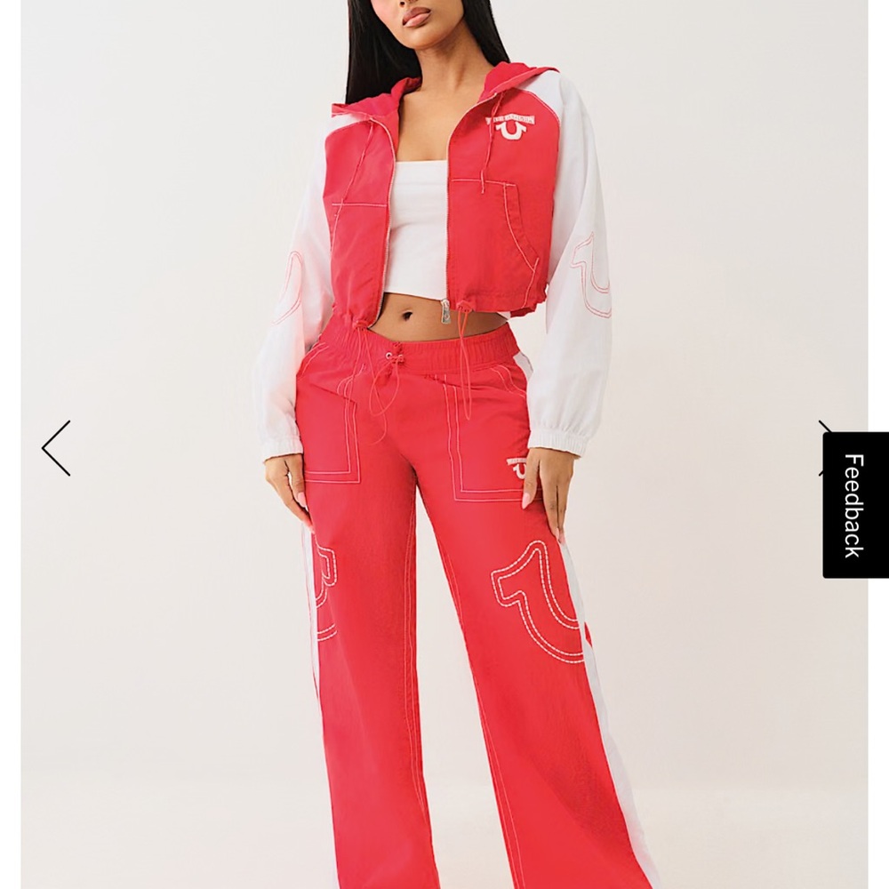 True Religion Red Track Pants